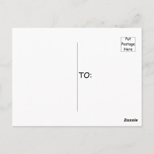 Great Blue Tsunami Wave Art Postkarte (Rückseite)