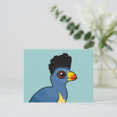 Great Blue Turaco Postkarte (Stehend Vorderseite)