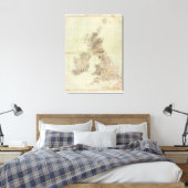 Great Britain Atlas Map Leinwanddruck (Insitu (Schlafzimmer))