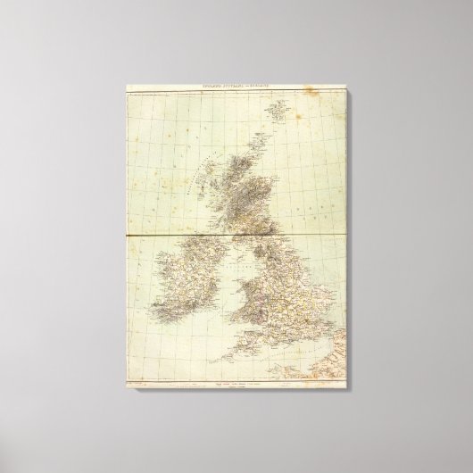 Great Britain Atlas Map Leinwanddruck (Vorderseite)