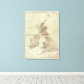 Great Britain Atlas Map Leinwanddruck (Insitu (Holzboden))