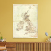 Great Britain Atlas Map Leinwanddruck (Insitu (Wohnzimmer))