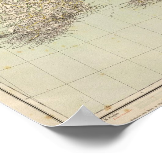Great Britain Atlas Map Poster (Ecke)