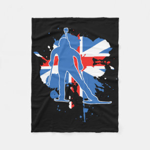 Great Britain Flag Biathlonist - British Biathlon Fleecedecke