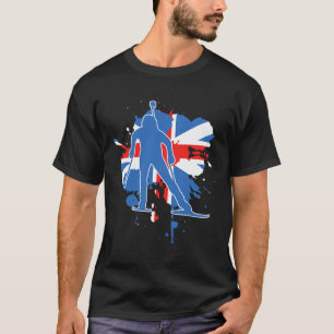 Great Britain Flag Biathlonist - British Biathlon T-Shirt