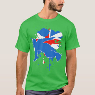 Great Britain Flag Snowboarder British Snowboardi T-Shirt