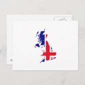 Great Britain Map Flag Postkarte (Vorne/Hinten)