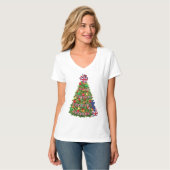 Great Britian Christmas Tree Euro British Europe T-Shirt (Vorderseite Vollansicht)
