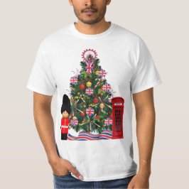 Great Britian Christmas Tree Euro British Europe T-Shirt