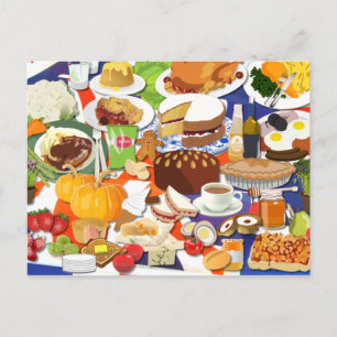 Great British Food Postcard Postkarte
