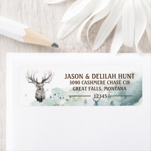 Great Buck Rustic Forest Junting Rücksendeadresse (Insitu)