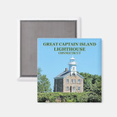 Great Captain Island Lighthouse Connecticut Magnet (Vorderseite/Rückseite)