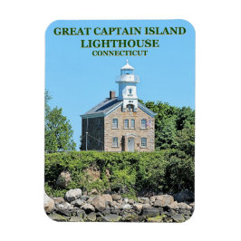 Great Captain Island Lighthouse, CT Foto Magnet