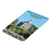 Great Captain Island Lighthouse, CT Foto Magnet (Linke Seite)