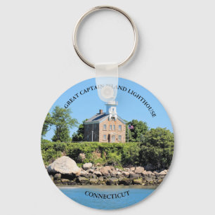 Great Captain Island Lighthouse, CT Keyring Schlüsselanhänger