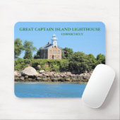 Great Captain Island Lighthouse, CT Mousepad (Mit Mouse)