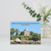 Great Captain Island Lighthouse, CT Postcard Postkarte (Stehend Vorderseite)