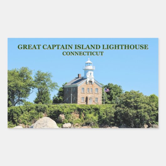 Great Captain Island Lighthouse, CT Stickers (Vorderseite)