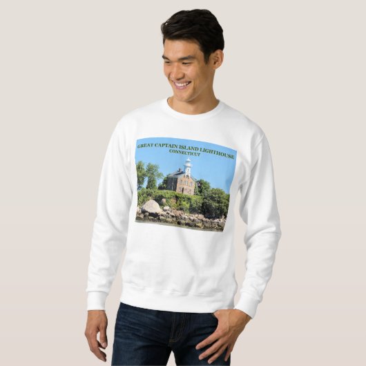 Great Captain Island Lighthouse, CT Sweatshirt (Vorne ganz)
