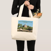 Great Captain Island Lighthouse, CT Tote Bag Jumbo Stoffbeutel (Vorderseite (Produkt))