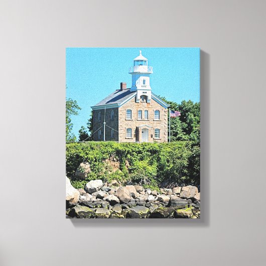 Great Captain Island Lighthouse CT Wrapped Canvas Leinwanddruck (Vorderseite)