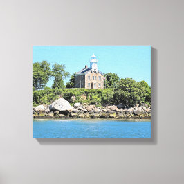 Great Captain Island Lighthouse CT Wrapped Canvas Leinwanddruck