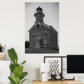 Great Captain Island Lighthouse Poster (Heimbüro)