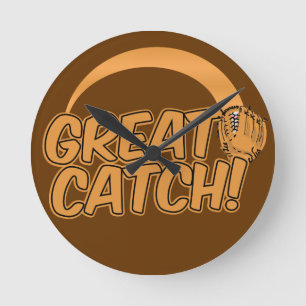 GREAT CATCH! custom wall clock Runde Wanduhr