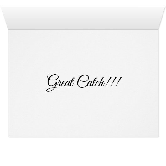 Great Catch Grußkarte (Innenansicht Horizontal (Unten))