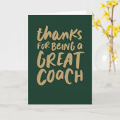 Great Coach Green Gold cool vielen Dank Karte (Gelbe Blume)