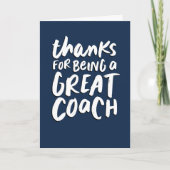 Great Coach Marine blau Danke Karte (Vorderseite)