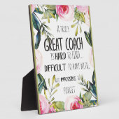 Great Coach typography Office decor Coach gift Fotoplatte (Seite)