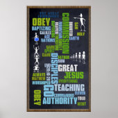 Great Commission Mathew 28 Chalkboard Poster (Vorne)