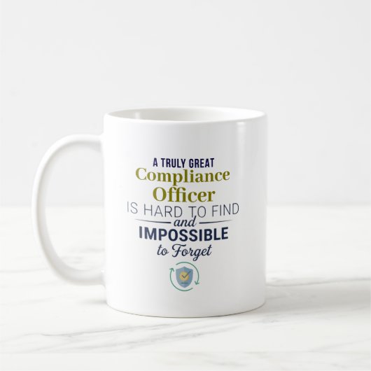 Great Compliance Officer Personalized Name Gift Kaffeetasse (Links)
