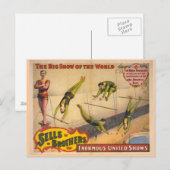 Great Costellos Trapeze Show Circus Poster Postkarte (Vorne/Hinten)