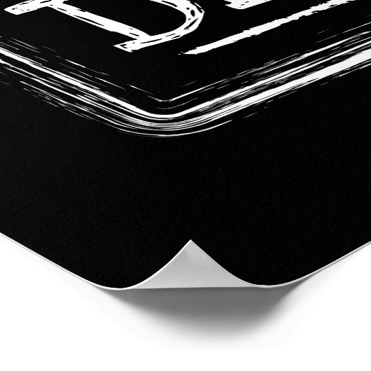 Great Country Basic Human Decency Black Poster (Ecke)