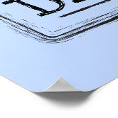 Great Country Basic Human Decency Blue Poster (Ecke)