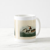 Great Crested Grebe - Audubons Vögel in Amerika Kaffeetasse (VorderseiteRechts)