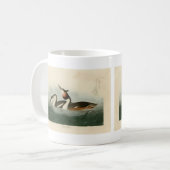 Great Crested Grebe - Audubons Vögel in Amerika Kaffeetasse (Vorderseite Links)