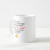 Great Customer Service Rep Personalized Name Gift Kaffeetasse (Vorderseite Links)