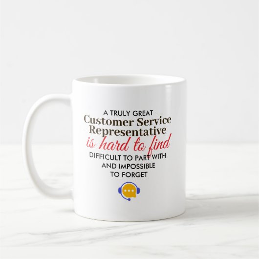 Great Customer Service Rep Personalized Name Gift Kaffeetasse (Links)
