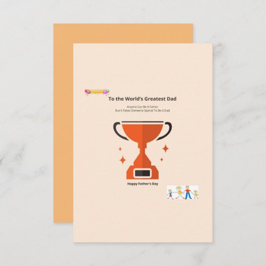 Great Daddy Dankeskarte (Vorne/Hinten)