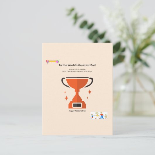 Great Daddy Postkarte (Stehend Vorderseite)