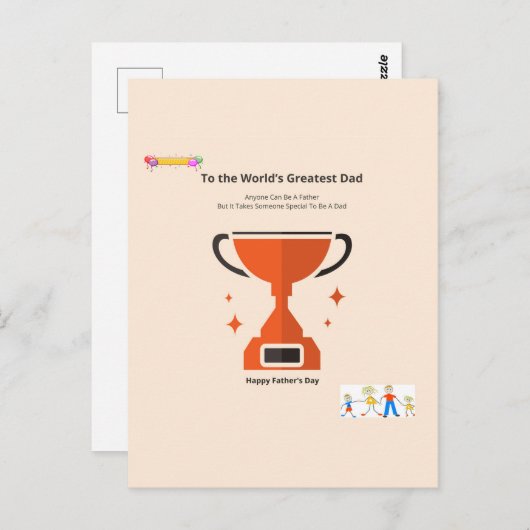 Great Daddy Postkarte (Vorne/Hinten)