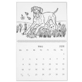 Great Dane 18-Month Coloring Personalized Kalender (Mär 2026)
