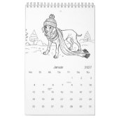 Great Dane 18-Month Coloring Personalized Kalender (Jan 2027)
