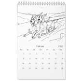 Great Dane 18-Month Coloring Personalized Kalender (Feb 2027)