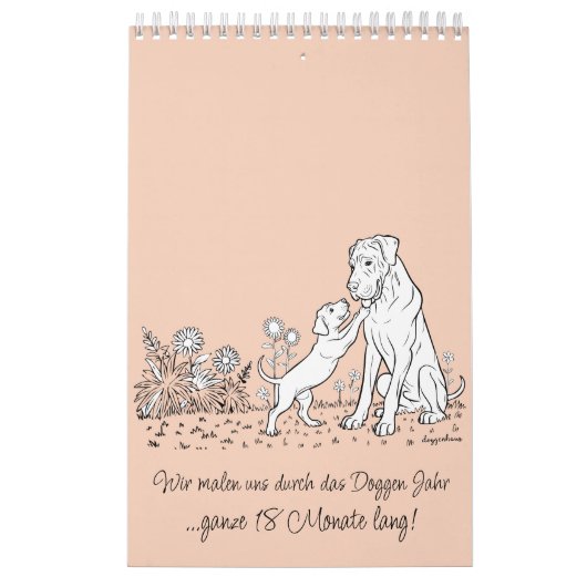 Great Dane 18-Month Coloring Personalized Kalender (Titelbild)