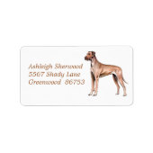 Great Dane Address Label Adressaufkleber (Vorne)