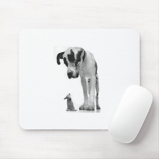 great-dane-and-chihuahua1 mousepad (Mit Mouse)